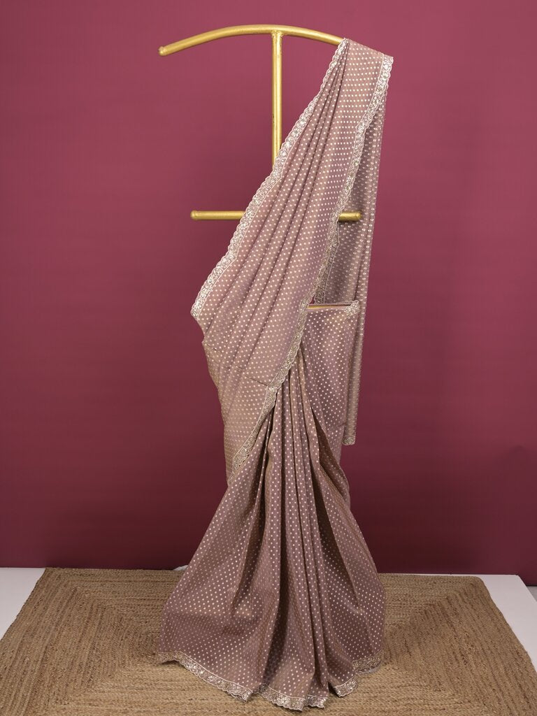 Dola tissue saree for women | Pink | Party wear | Cutwork border