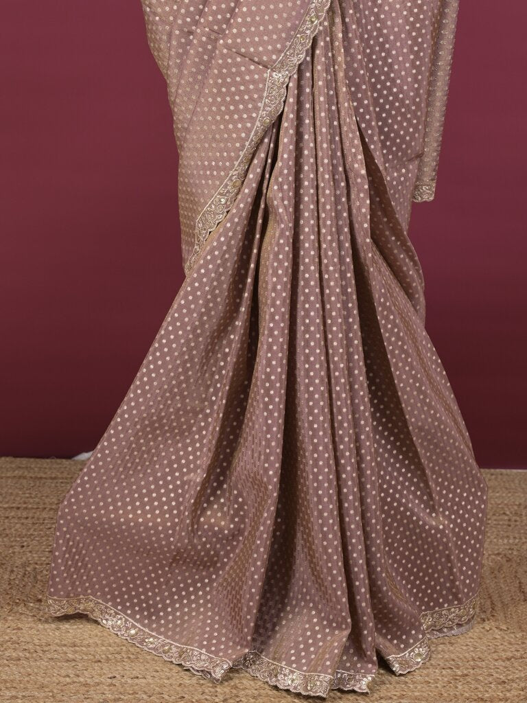 Dola tissue saree for women | Pink | Party wear | Cutwork border
