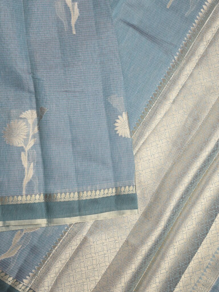 Chanderi tissue saree for women | Pink | Party wear | Zari border