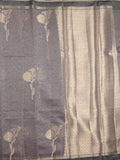 Chanderi tissue saree for women | Pink | Party wear | Zari border