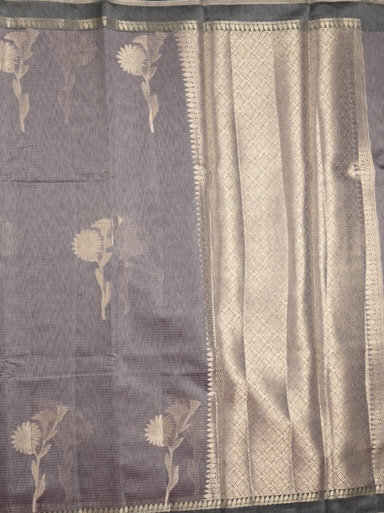 Chanderi tissue saree for women | Pink | Party wear | Zari border