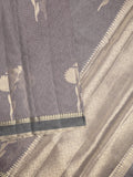 Chanderi tissue saree for women | Pink | Party wear | Zari border