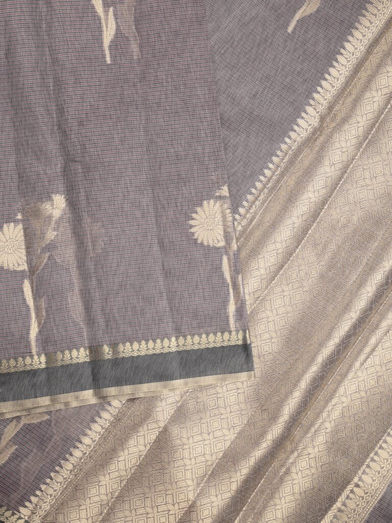 Chanderi tissue saree for women | Pink | Party wear | Zari border