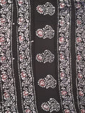 Maheshwari cotton saree maroon color allover prints & printed border with contrast pallu and plain blouse