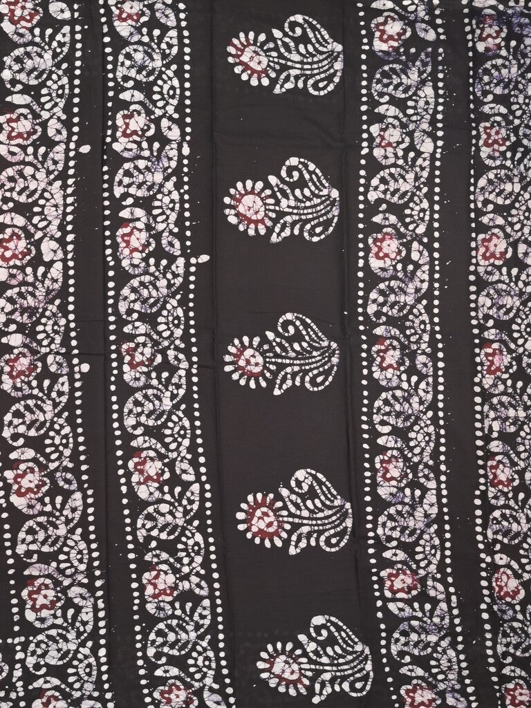 Maheshwari cotton saree maroon color allover prints & printed border with contrast pallu and plain blouse