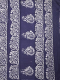 Maheshwari cotton saree white color allover prints & printed border with contrast pallu and plain blouse