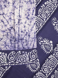 Maheshwari cotton saree white color allover prints & printed border with contrast pallu and plain blouse