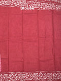 Maheshwari cotton saree white color allover prints & printed border with contrast pallu and plain blouse