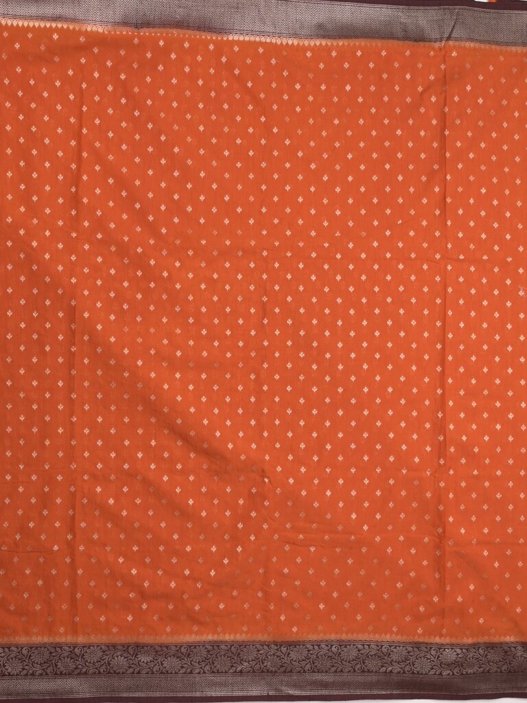 Kora georgette saree for women | Orange | Party wear | Zari border