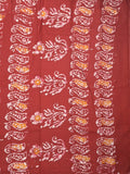Maheshwari cotton saree golden yellow color allover prints & printed border with contrast pallu and plain blouse