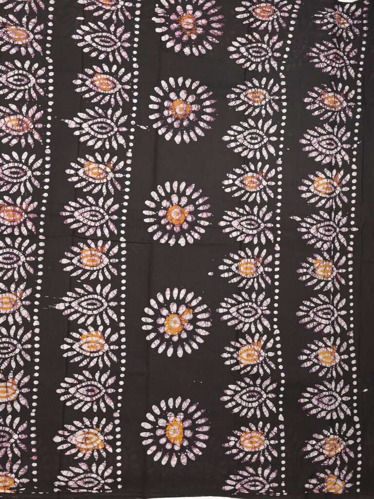 Maheshwari cotton saree mustard yellow color allover prints & printed border with contrast pallu and plain blouse