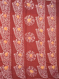 Maheshwari cotton saree yellow color allover prints & printed border with contrast pallu and plain blouse