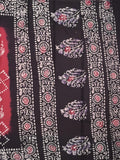 Maheshwari cotton saree pink color allover prints & printed border with contrast pallu and plain blouse