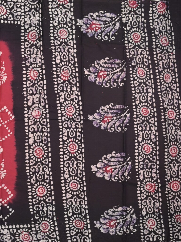 Maheshwari cotton saree pink color allover prints & printed border with contrast pallu and plain blouse