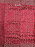 Jute matka fancy saree for women | Pink | Zari border | Partywear