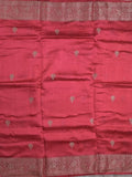 Jute matka fancy saree for women | Pink | Zari border | Partywear
