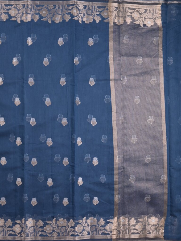 Chanderi fancy saree for women | Black | Zari border | Party wear