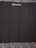 Maheshwari cotton saree dark maroon color allover prints & printed border with contrast pallu and plain blouse