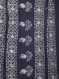 Maheshwari cotton saree light blue color allover prints & printed border with contrast pallu and plain blouse