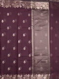 Chanderi fancy saree for women | Black | Zari border | Party wear