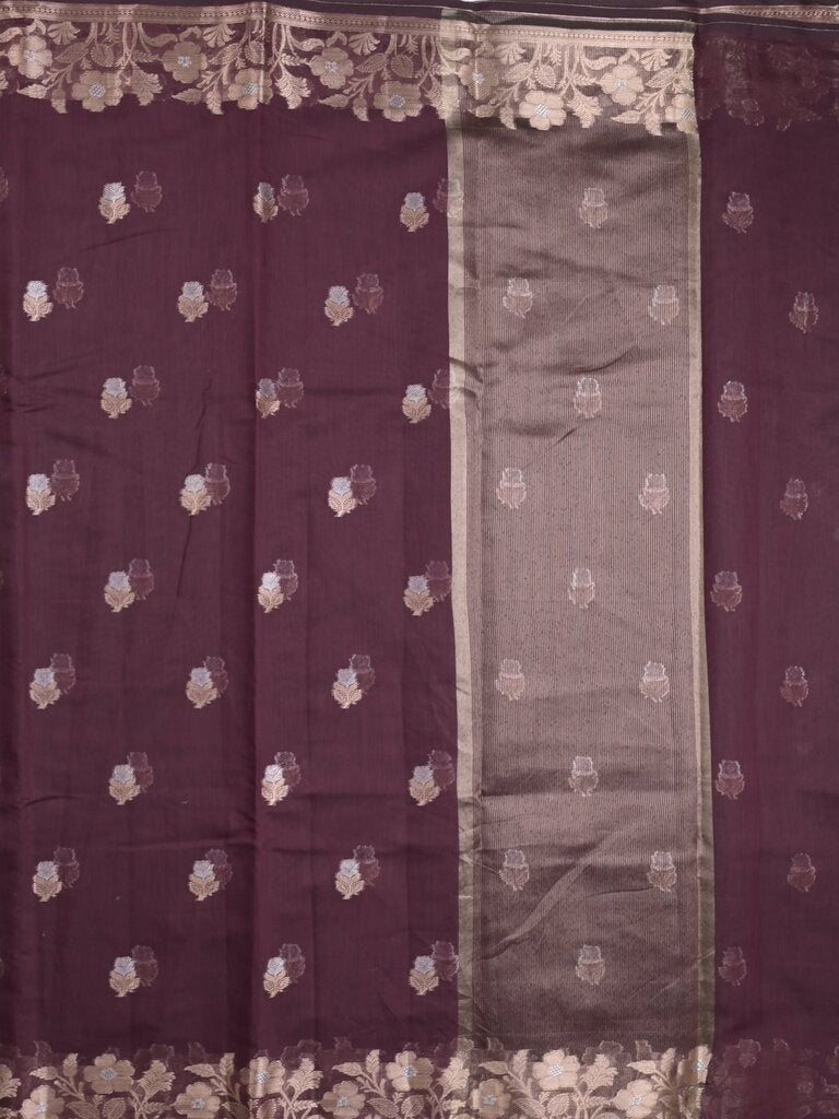 Chanderi fancy saree for women | Black | Zari border | Party wear