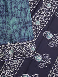 Maheshwari cotton saree light blue color allover prints & printed border with contrast pallu and plain blouse