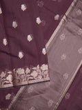 Chanderi fancy saree for women | Black | Zari border | Party wear
