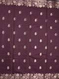 Chanderi fancy saree for women | Black | Zari border | Party wear