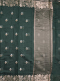 Chanderi fancy saree for women | Black | Zari border | Party wear