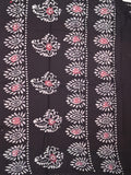 Maheshwari cotton saree cherry pink color allover prints & printed border with contrast pallu and plain blouse