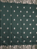 Chanderi fancy saree for women | Black | Zari border | Party wear