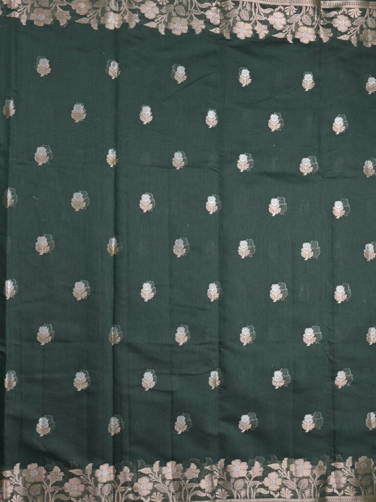 Chanderi fancy saree for women | Black | Zari border | Party wear