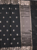 Chanderi fancy saree for women | Black | Zari border | Party wear