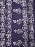 Maheshwari cotton saree purple color allover prints & printed border with contrast pallu and plain blouse