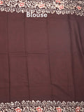 Maheshwari cotton saree brown color allover prints & printed border with contrast pallu and plain blouse