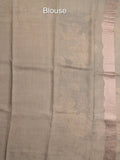 Jute tussar printed fancy saree for women | Green | Party wear | Zari border