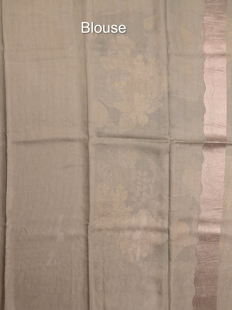 Jute tussar printed fancy saree for women | Green | Party wear | Zari border