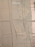Jute tussar printed fancy saree for women | Green | Party wear | Zari border