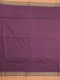 Khadi cotton saree for women | Purple | Weaving border | Running blouse