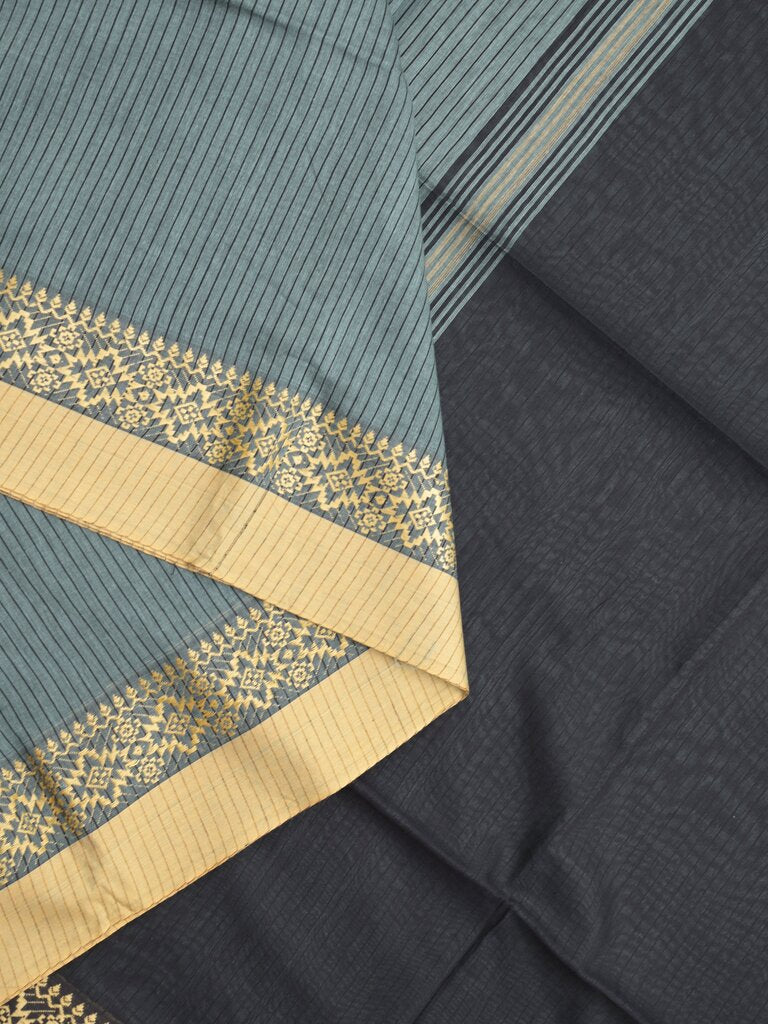 Khadi cotton saree for women | Purple | Weaving border | Running blouse