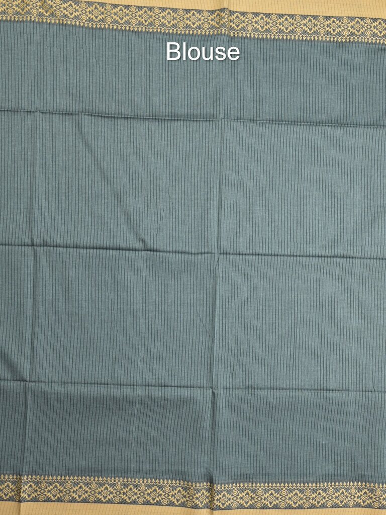 Khadi cotton saree for women | Purple | Weaving border | Running blouse