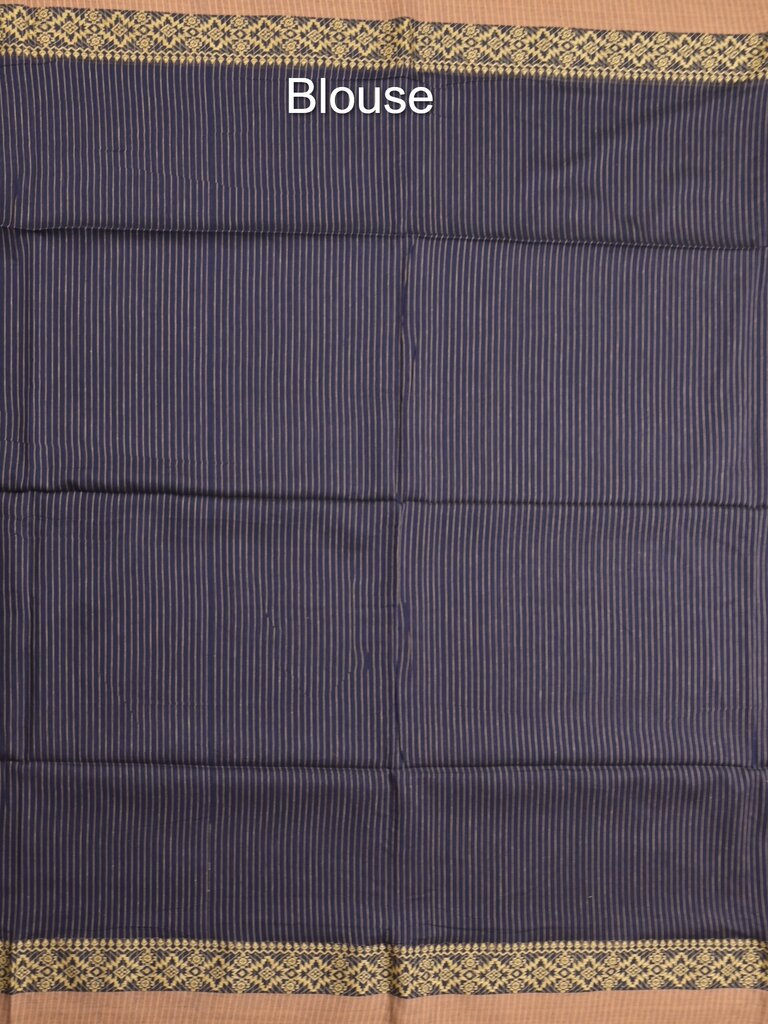 Khadi cotton saree for women | Purple | Weaving border | Running blouse