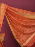 Rajkot patola saree for women | Orange | Zari border | Wedding | Party wear