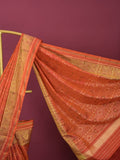 Rajkot patola saree for women | Orange | Zari border | Wedding | Party wear