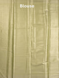 Banaras tissue fancy saree light green color allover weaves & zari border with rich pallu and self blouse