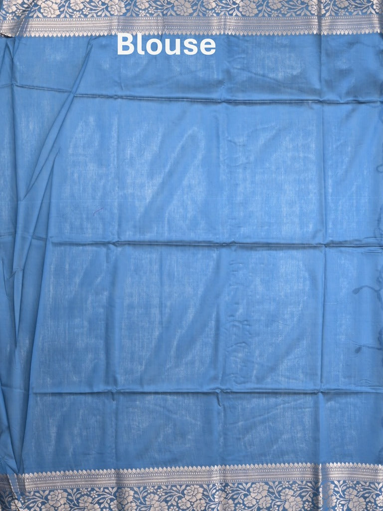 Maheshwari fancy saree royal blue color allover zari motifs & zari border with rich pallu and plain blouse