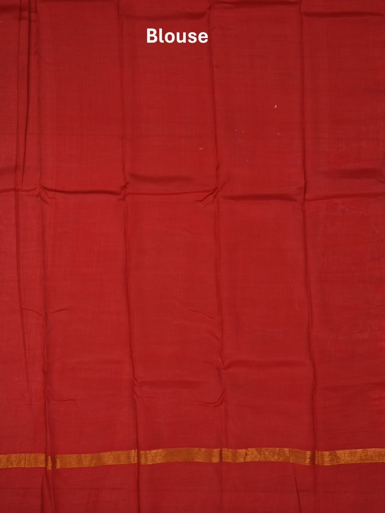 Kalamkari silk saree in yellow, featuring a contrast color border and plain matching blouse