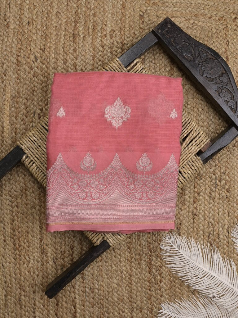 Pure kota fancy saree for women | Parrot green | zari border | party wear