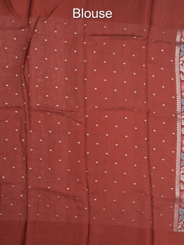 Pure organza fancy saree for women | Orange | Zari border | Party wear