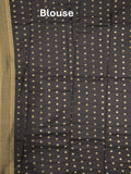 Tabby silk fancy saree lavender color allover zari motifs & zari border with rich pallu and contrast blouse